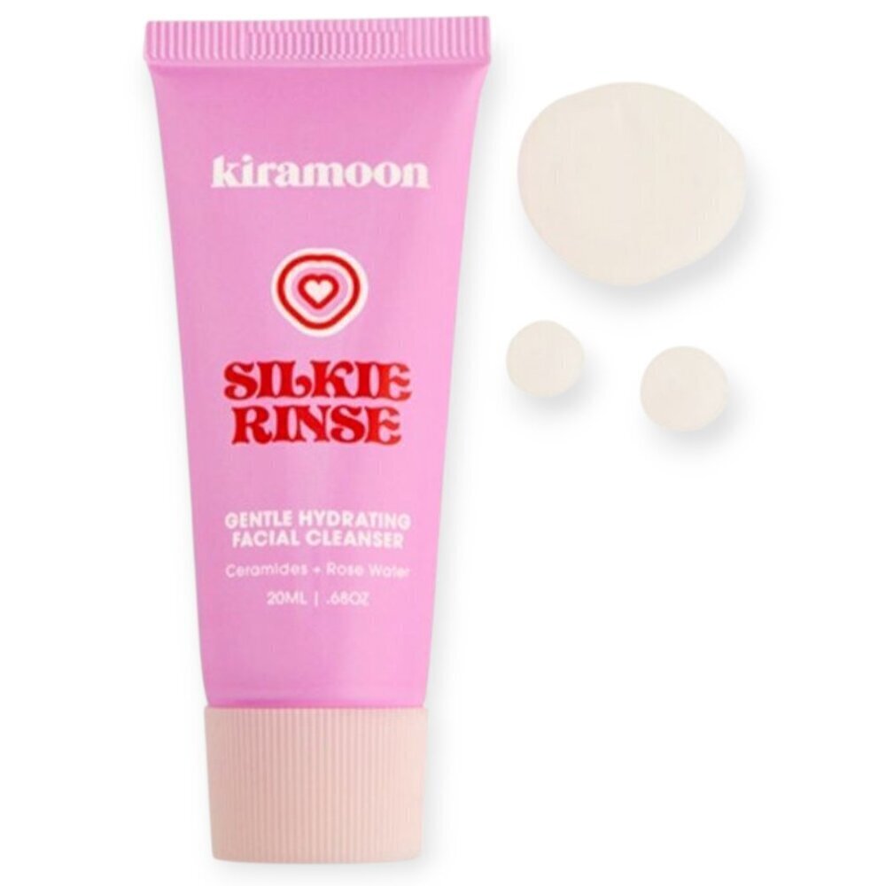 Kiramoon Silkie Rinse Hydrating Facial Cleanser 20ml NWT Pink Gentle Wash